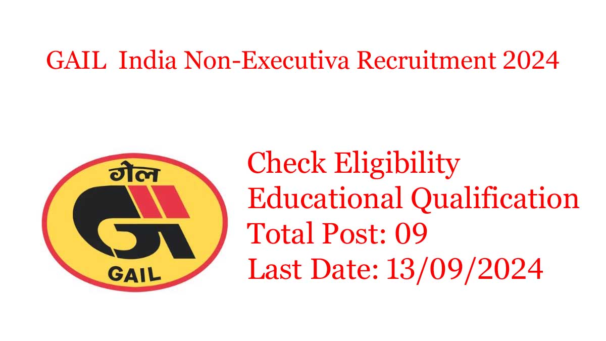 Gail non executive Recruitment 2024