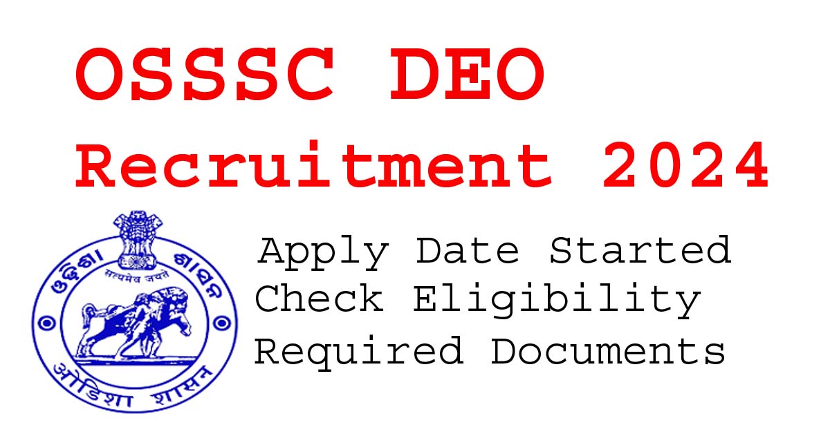 Odisha Panchayat DEO Recruitment 2024! Apply for 7142 Posts